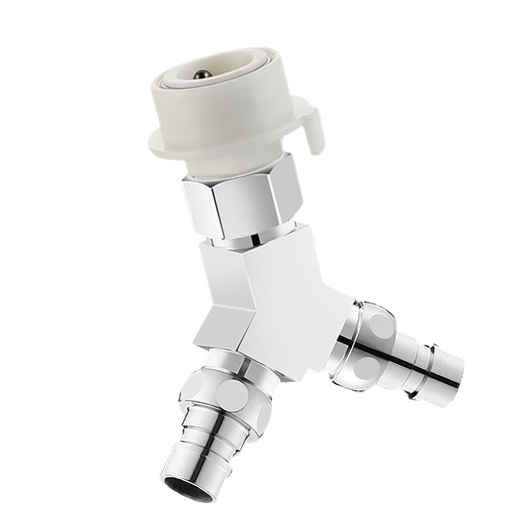 Upgrades Three Way Water Separator Valve 1 Inlet & Two Outlets Water Pipe Fitting Rust Resistant Fitting for Washer