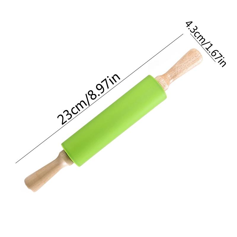 Silicone Rolling Pin Non-stick Surface Meets Human Design Handle Dough Making Baking Kitchen Tools Perfect Gift for Bakers