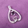Редкий Аметист Драгоценный Камень 925 Стерлинговое Серебро Ювелирные Изделия Циркон Подвеска 1.27" Для Подарка CZP-4-12