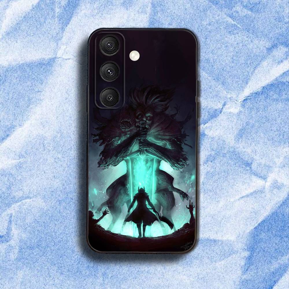 b-Bloodborne D-Dark Souls Phone Case For Samsung S 25,24,23,22,30,21,10,9,Ultra,Plus,Lite,FE,4,5G Black Soft Case