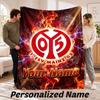 Mainz 05 Personalized Flannel Blanket Custom Name Text Soft Throw Blanket Home Decor