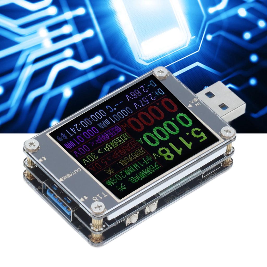 USB-измеритель мощности Монитор тока и напряжения Вольтметр Амперметр Зарядное устройство Тестер мощности PD Измеритель емкости аккумулятора