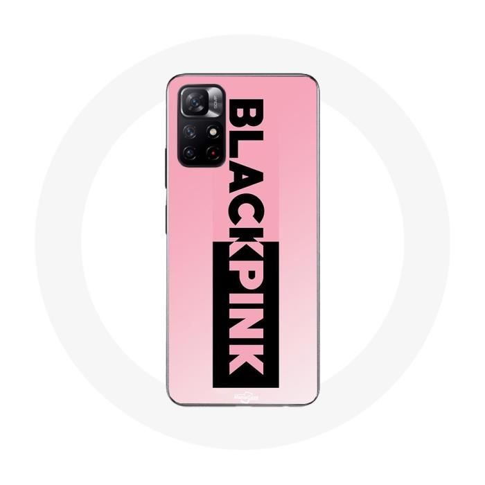 Чехол для смартфона - Blackpink - Xiaomi Redmi Note 11s 5G - Гибкий - K-pop - Черно-розовый логотип