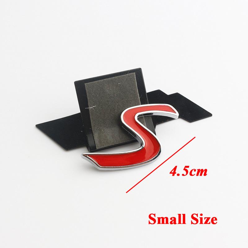 3D ABS Chrome Black Logo Cooper S Emblem Letters Car Rear Trunk Badge Self-adhesive Sticker Accessories