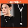 Elegant Water Drop Crystal Chain Necklace For Women Versatile Stylish Jewelry Piece