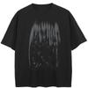 Streetwear Shadows Graphic Black T-Shirt Cotton Unisex Tops Tees Summer Short Sleeves T Shirt