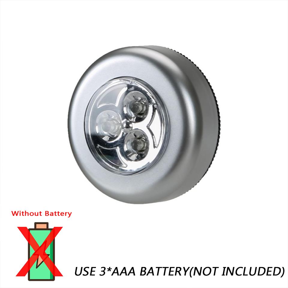 Мини-ночник с 3 светодиодами, прикроватный светильник для лестницы, туалета, ночник для чтения в комнате, внешний светильник на батарейках типа ААА