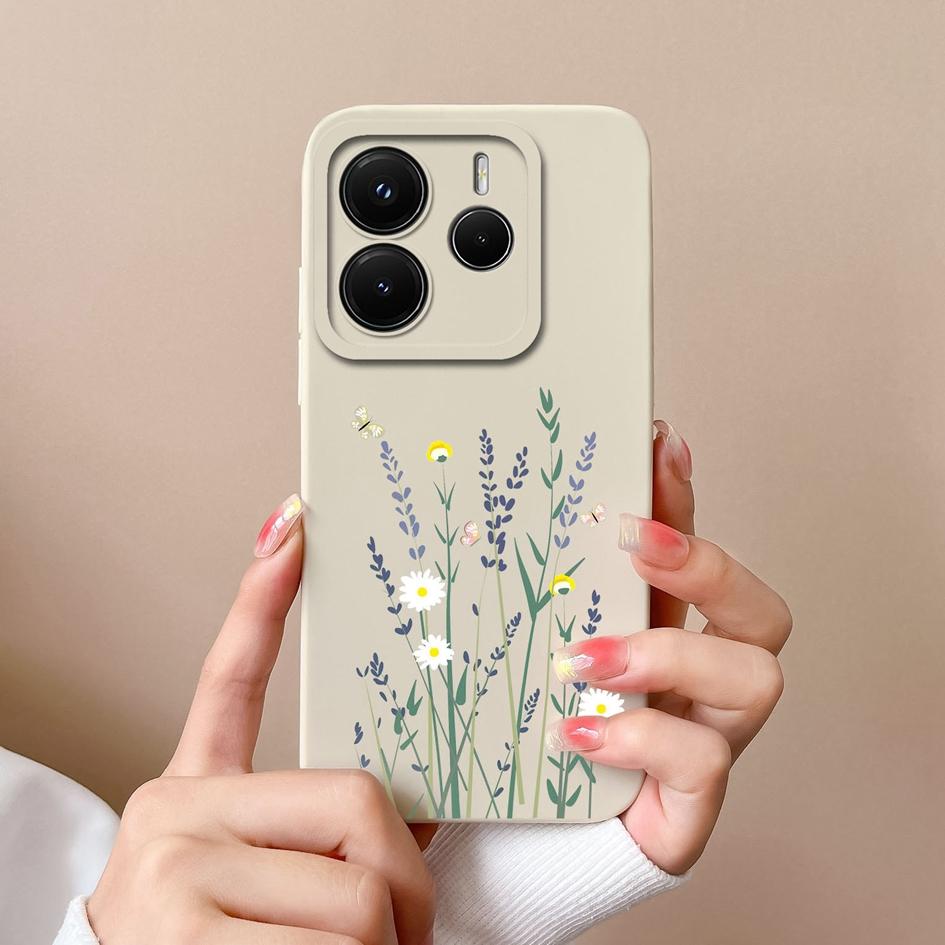 Чехол для телефона Redmi Note 11 12 14 12S 12R 12Turbo 11S 11E 11T 14S Pro Plus 4G 5G Роскошный цветочный жидкий силиконовый защитный чехол для камеры для Redmi Capa