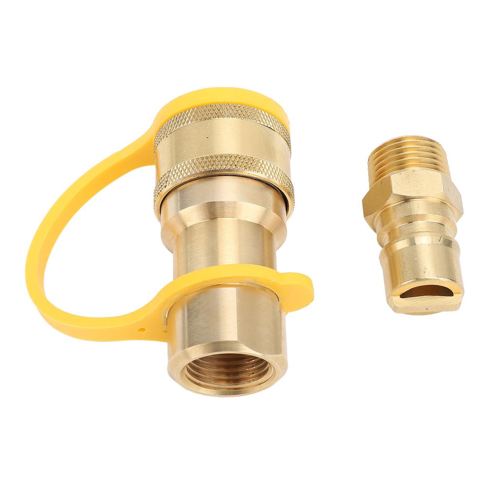 3pcs Gas Quick Connect Fittings Brass 1 2in Gas Quick Connect Adapter Kit for Rv Trailer Van