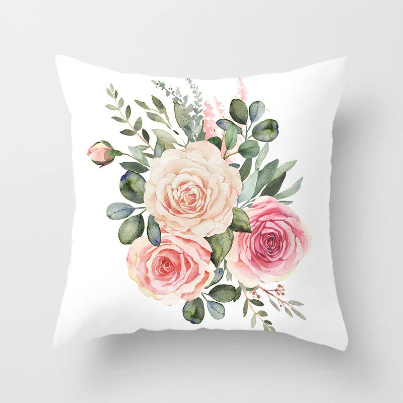 New Rose Flower Pillow Cover Home Sofa Pillow Cushion Cover Side Sleeping Chair Soft Premium Durable Quality Useful