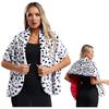 Women's Adult Dalmatian Shawl Faux Fur Cape Scarf for Cosplay Accessories Halloween Themed Party