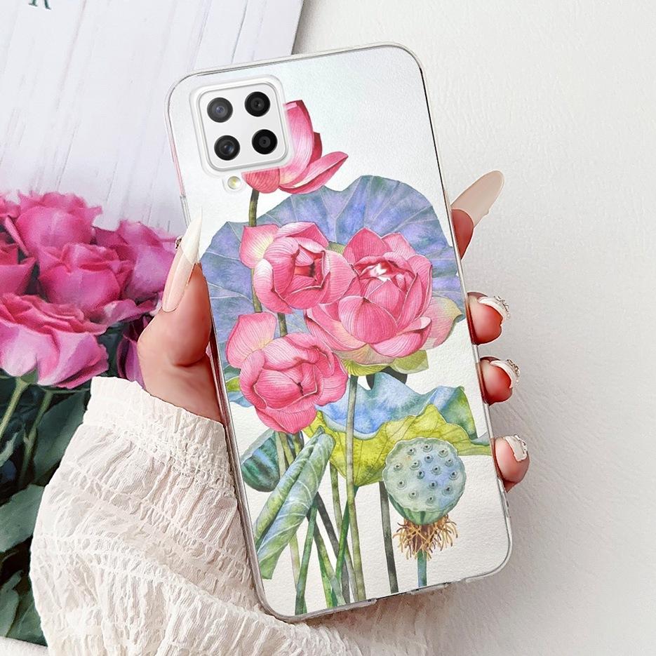 Чехол для Samsung Galaxy A22 4G Цветы Расписной Чехол Мягкий Тонкий Чехол для Телефона Для Samsung A22 A 22 Galaxy A42 5G Чехлы Сумки