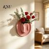 Gift for Home Decoration Cowboy Hat Shaped Wall Mounted Vase, Western Retro Flower Creative Holder Dried Artificial Flowers, Farmhouse Decor