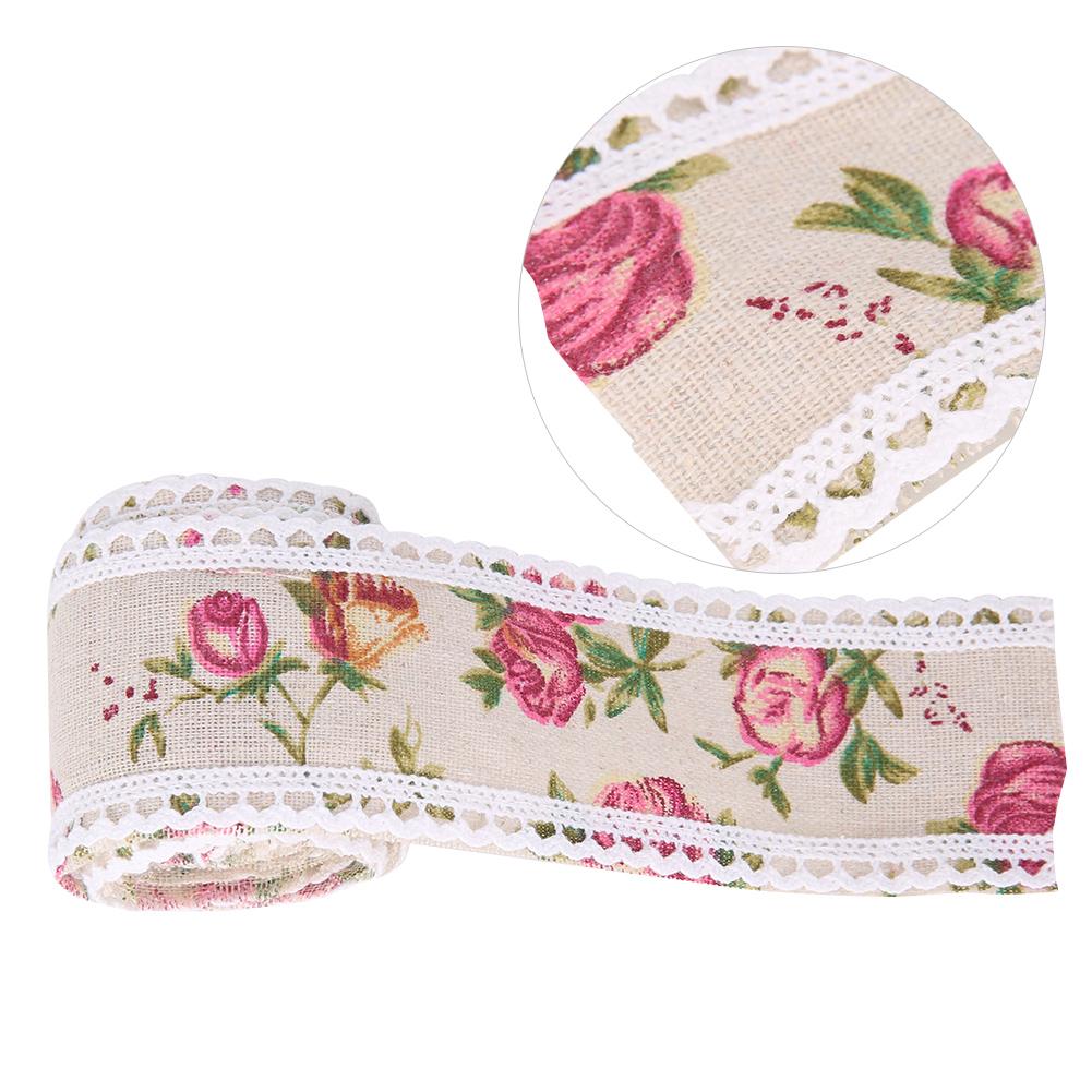 Handicrafts Lace Trim Ribbon Wedding Cake Burlap Roll Flower Ribbon Decor Clothing Accessory