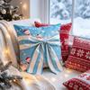 Exquisite Throw Cushion Case Snowflake Snowman Pillow Cover Creative Santa Pillow Cover Christmas