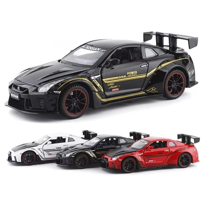 1:32 Nissan GTR R35 гоночный автомобиль модель имитация масштаб детский игрушечный автомобиль высококачественный литой игрушечный автомобиль звук и свет автомобиль для мальчика подарок