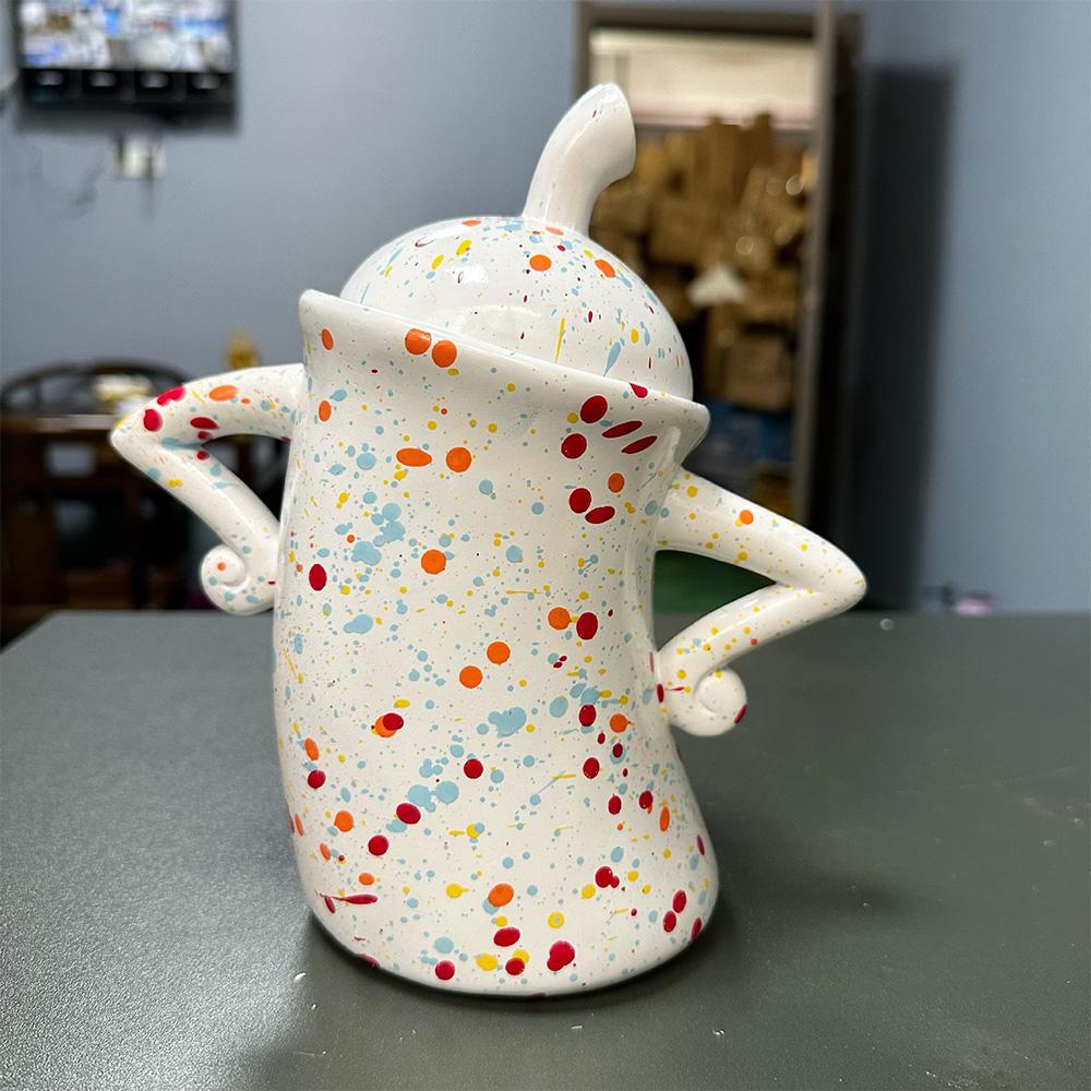 Creative Forked Waist Cup Mugs FoodJars Retro Spotted Cup for Kitchen Storage Jars with Lids Coffee Tea Sugar Spices Kitchenware