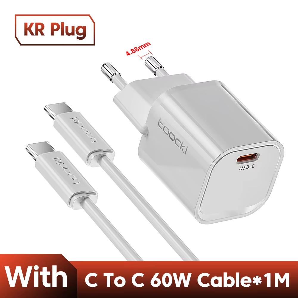 Toocki 20 Вт USB-зарядное устройство PD Быстрое Type-C GaN-зарядное устройство для iPhone 16 15 14 13 12 Pro Max Xiaomi 15 12 Samsung S23 Mini Зарядное устройство для телефона