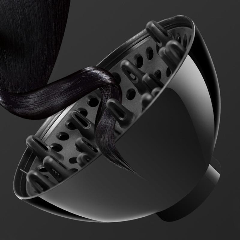 Черный фен-диффузор, парикмахерский инструмент, чехол для фена диаметром 4,3-4,5 см, естественно волнистые вьющиеся аксессуары для фена