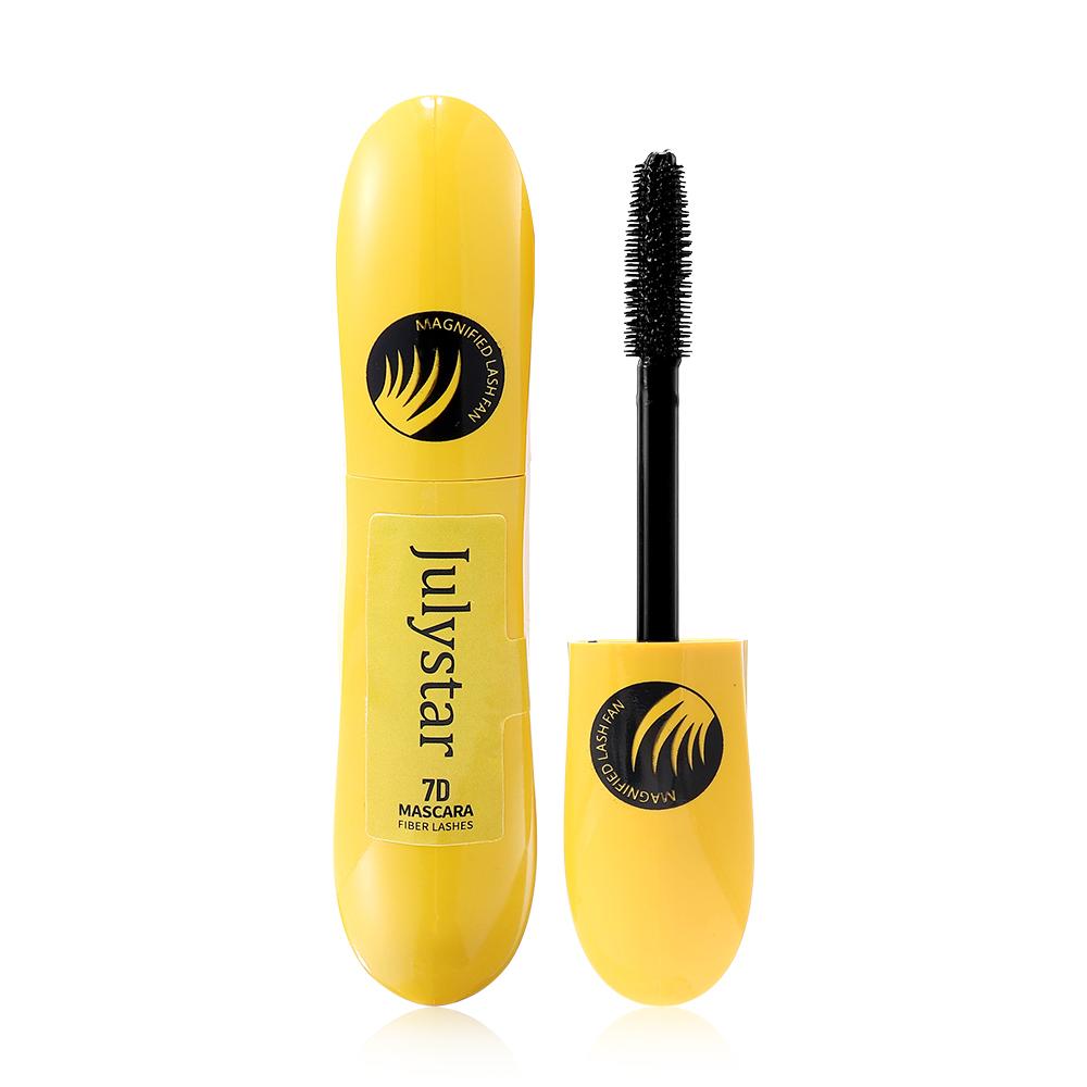 Julystar 7D Fiber Lashes Mascara, Waterproof & Smudgeproof Long Lasting Volumizing Mascara, Natural Lengthening Curling Magnified Lash Fan Makeup