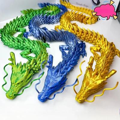 30см 3D-печатные игрушки-драконы, гибкая шарнирная модель дракона, настольное ремесленное украшение, подарки для детей, декор для офиса, дома, стола