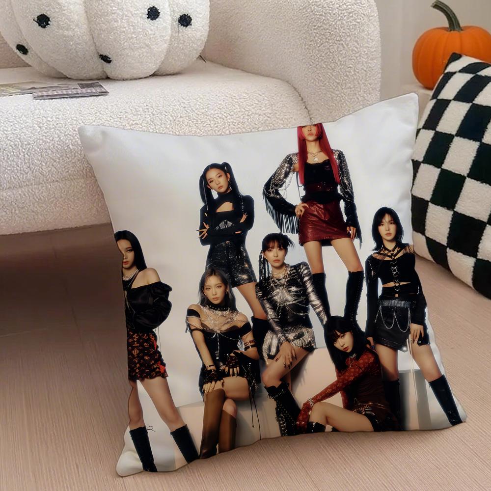 kpop energetic GGirls GGeneration Cushion Cover Throw Pillow Cover Hidden Button Durable Polyester Chair Cushion