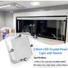 Dream lighting RV Interior Light - 3.5 inch LED Square Ceiling Light Fixture with Switch - 12V Under Cabinet Light with Crystal Lens - 6000K White