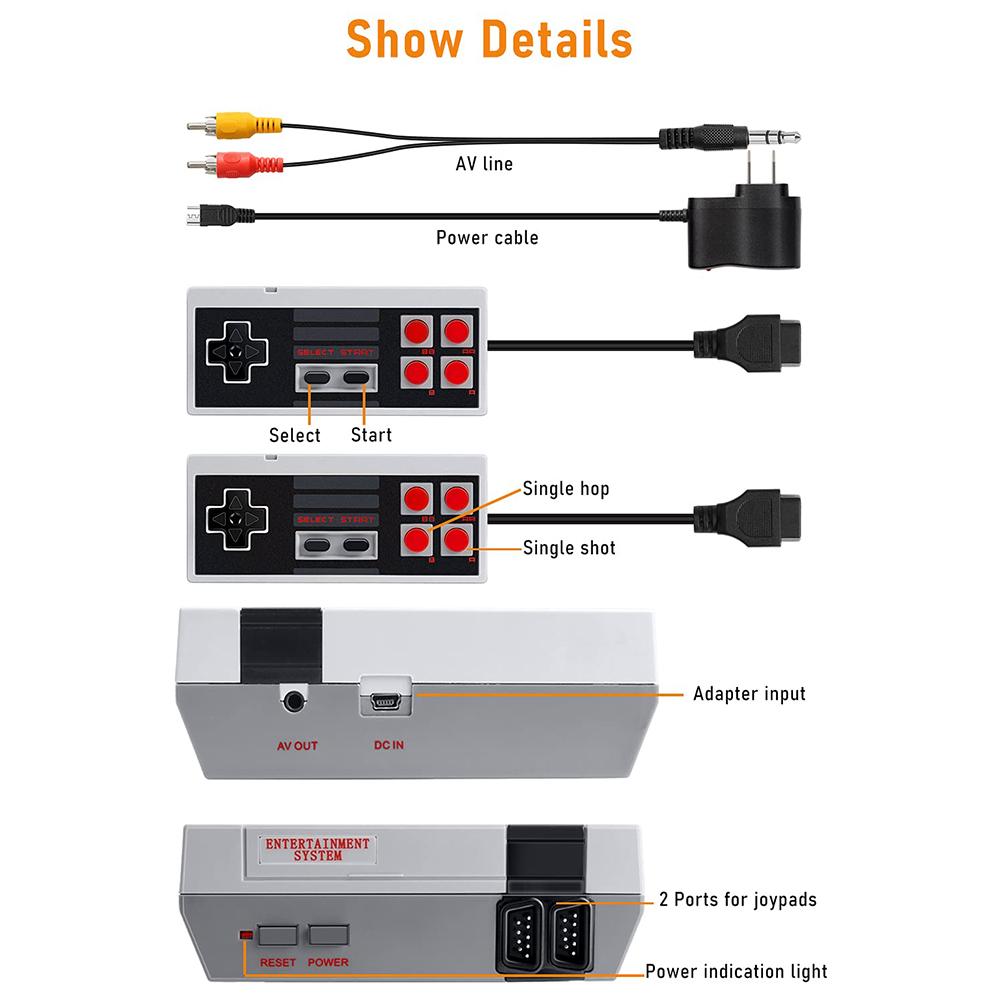 Ретро Классическая Игровая Консоль Содержит 620 Классических Видеоигр для Детей-AV Выход