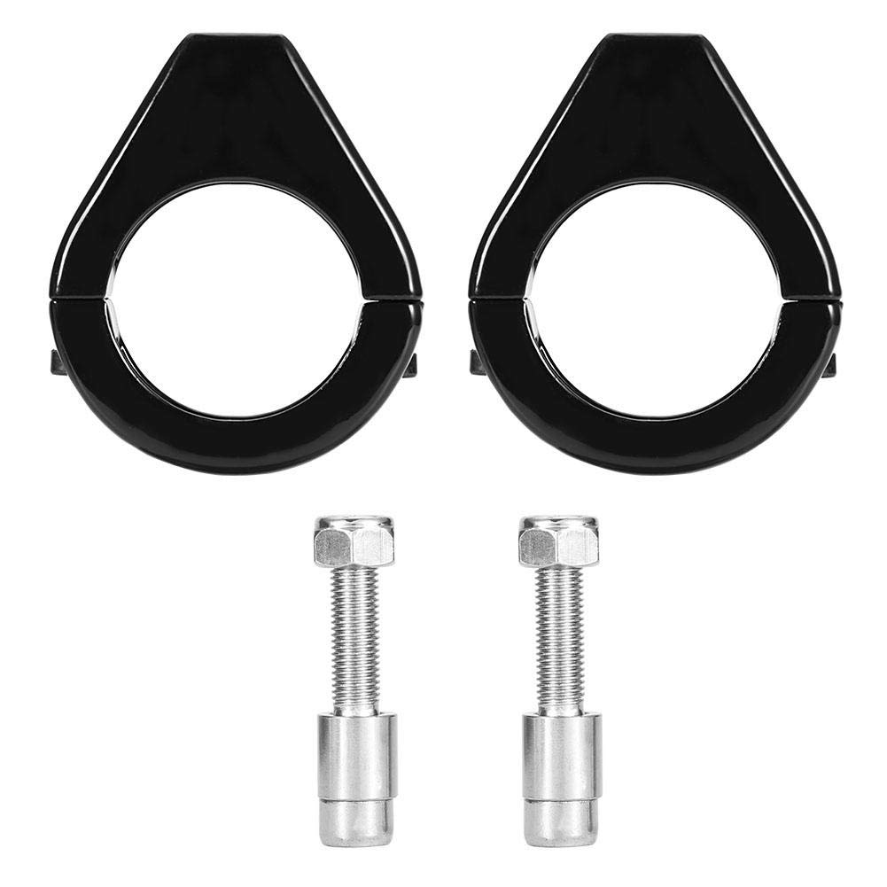 Pair of Turn Signal Mounting Brackets, Duokon 41mm Fork Clamp, Aluminum Alloy Motorcycle Modified