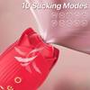 Women Vibrator Powerful 3 In1 Rose Sucker G-Spot Vagina Licking Stimulator Dildo Clitoris Massager Masturbator Sex Toy for Women