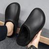 Fashion Men's Slippers Winter Fur Warm Waterproof Oil Proof Slippers Women Non-slip Kitchen Work Cook Shoes Chef Hotel