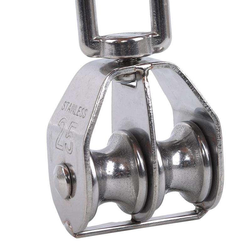 Stainless Steel Single Wheel Swivel Pulley Block Lifting Rope Chain Traction Fixed Lifting Pulley