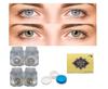 Soft Eye Monthly Color Contact Lenses (Grey Pure Hazel and Light Grey) - Zero Power Combo Pack of 2 Pairs with Lens Case