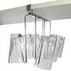 Hanging Rack with Glass and Cup Holder, Made of 18-8 Stainless Steel, No Drilling Required, Made In Japan