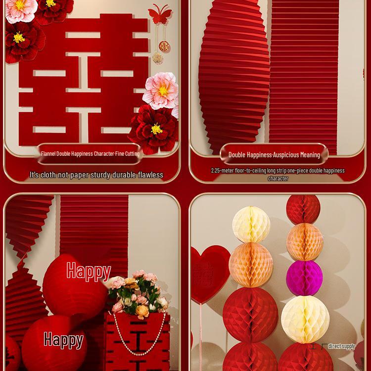 Wedding Room Decoration Set with Heart Balloons, for Bride and Groom, Master Bedroom or Hotel Suite