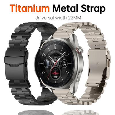 22мм Титановый ремешок для Huawei Watch4 Pro Роскошный браслет для Huawei GT3 46мм Ultimate для Samsung Watch Gear S3 45мм Металлический ремешок