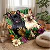 French Bulldog with Sunglasses Theme blanket Lightweight Warm Flannel Blanket Decorative Throw Blanket for Home Decoration