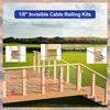 2025 Trend 10 Pairs 4X4in Invisible Cable Railing Kit, 1/8In Invisible Receiver And Swage Stud End For 2X2in,4X4in Wood/Metal Po