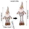 Золотая Рождественская Стоячая Фигурка Кукла, Дед Мороз Снеговик Олень Выдвижная Кукла С Выдвижными Пружинными Ногами Для Рождества