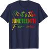 Its The Juneteenth for Me Freeish Since 1865 Independence Day TShirt Black Pride with Pan African Flag Graphic Tee Tops Gift