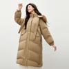 Women's Elegant Long Hooded Toggle Down Jacket