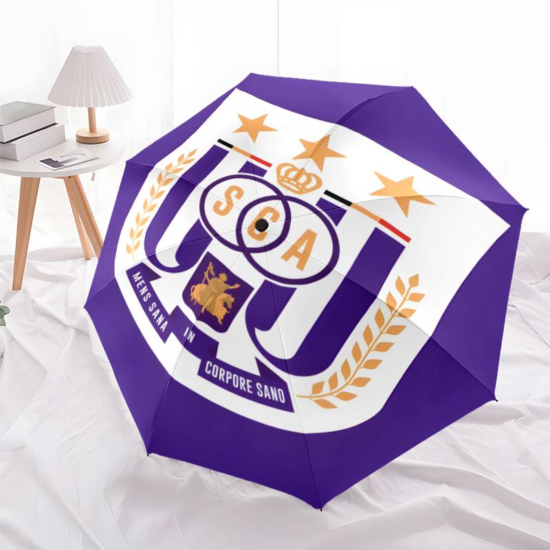 1pc Anderlecht Umbrella, Sun Protection, And UV Shielding. It Has Eight Sturdy Ribs for Outdoor Use And Perfect As a Holiday Gift