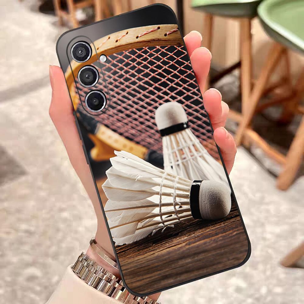 Sport Badminton Racket Phone Case For Samsung S25 Edge 24 23 22 21 20 Ultra Plus Fe Galaxy A54 53 34 25 16 Silicon Cover