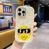 Phone case: 2D flat design suitable for iPhone 18 17 16 15 14 13 Pro protective case, couple style, little yellow emoji, Christmas and Halloween gift