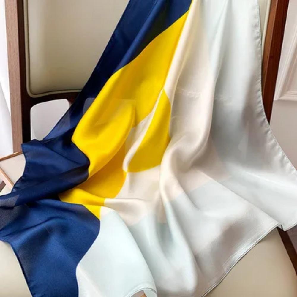2025 Лето Роскошный Бренд Шелковый Платок Квадратный Женский Шали И Накидки Мода Офис Маленький Волосы Шея Хиджабы Фуляр Шарфы 70*70см