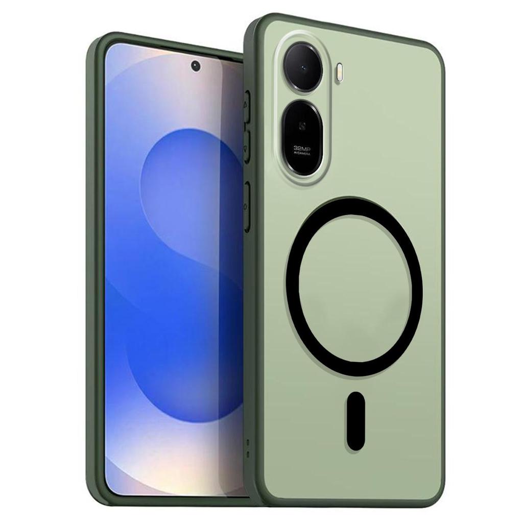 Магнитный железный кольцевой чехол для телефона для Xiaomi Redmi A7 Pro, POCO C81 Pro Матовый мягкий ТПУ Ударопрочный чехол