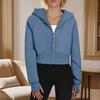 New Fashion Women Loose Zipper Hoodie Jacket Long Sleeve Autumn Outerwear