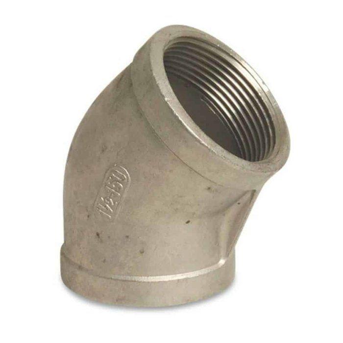 Stainless Steel 45 Degree Elbow Threaded 2 Inches V4A