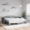 VidaXL Daybed with Pull-out Bed Light Grey 90x190 Cm Fabric 3197198