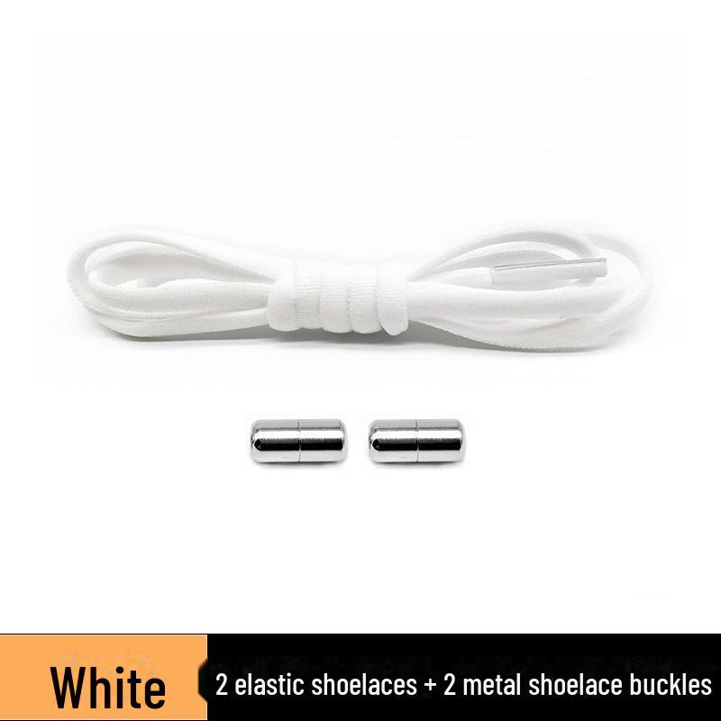 Новые ленивые шнурки с пряжкой из сплава металла для детей и взрослых - эластичные шнурки со свободным завязыванием
